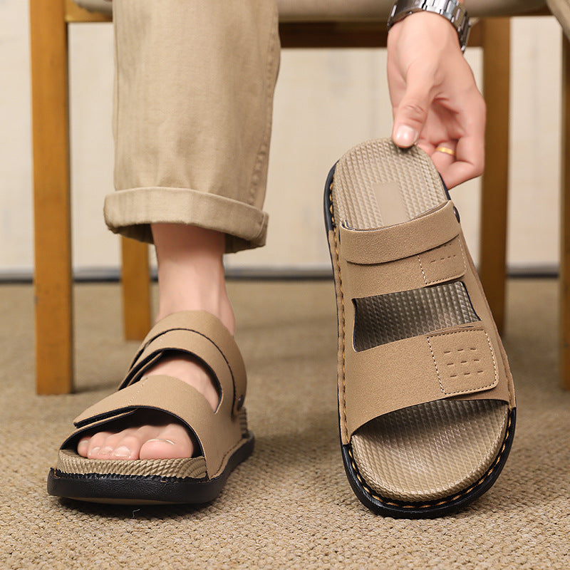 Double Strap Slide Sandals