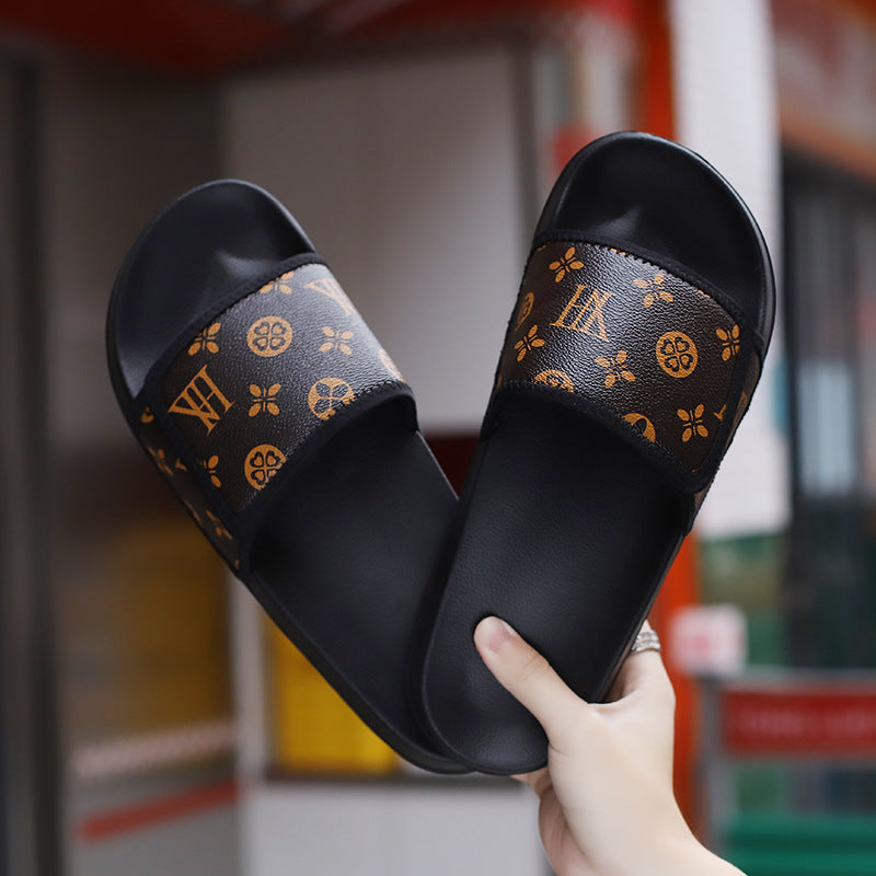 Patterned Slide Sandals