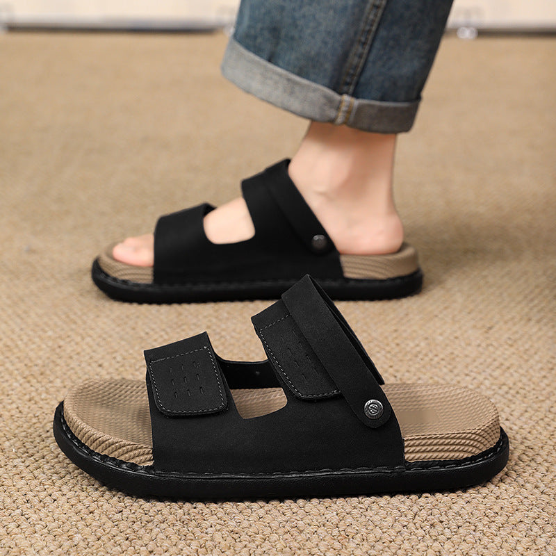 Double Strap Slide Sandals
