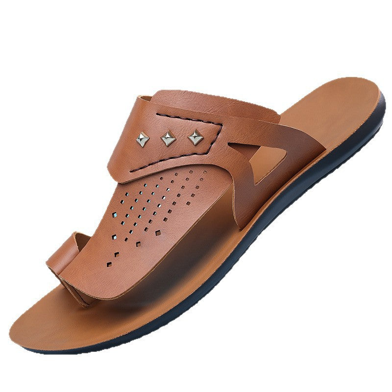 Studded Perforated Sandals