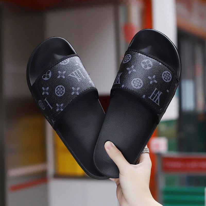 Patterned Slide Sandals